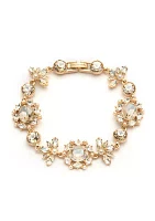 Gold Tone Golden Cluster Flex Bracelet