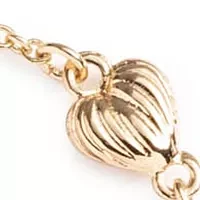 Gold Tone Heart Slider Bracelet