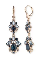 Stone Double Drop Earrings