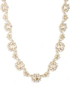 Gold Tone Cluster Collar Necklace