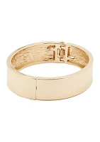 Gold Tone 15 Millimeter Enamel Bangle Bracelet