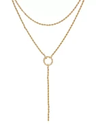 Gold Rope Chain Multi Row Necklace