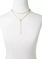 Gold Rope Chain Multi Row Necklace