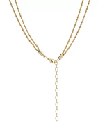 Gold Rope Chain Multi Row Necklace