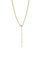 Gold Tone Puffed Hearts 16in Necklace