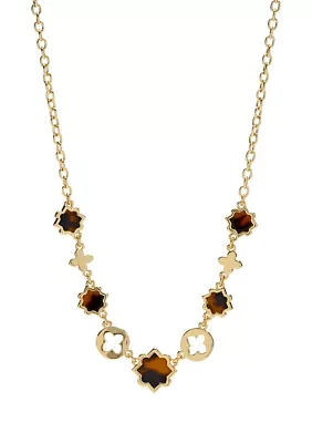 Gold Tone 16" Tortoise Collar Necklace