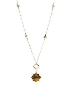 Gold Tone 36" Tortoise Necklace