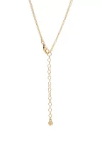 Gold Tone 16" Quatrefoil Multi Row Necklace