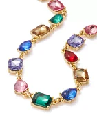 Gold Tone Mixed Stone Collar Necklace