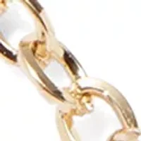 Gold Tone Crystal Link Strand Necklace