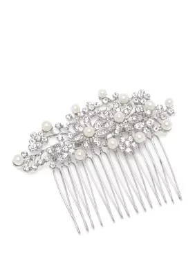 Silver Tone Flower Hair Pin