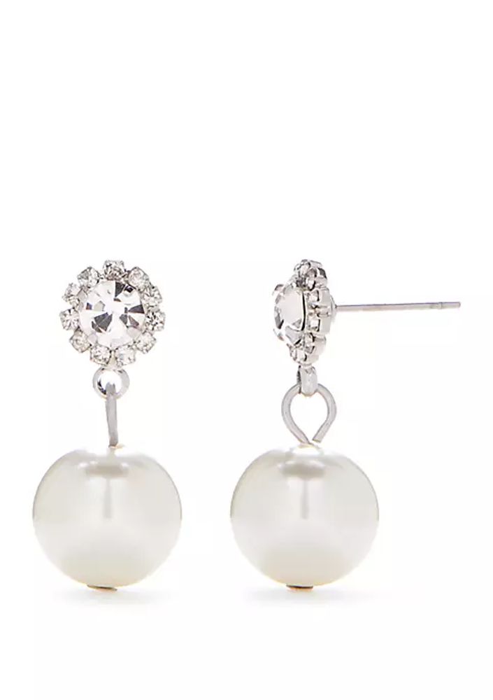 Crystal Ivy Earrings-Silver 