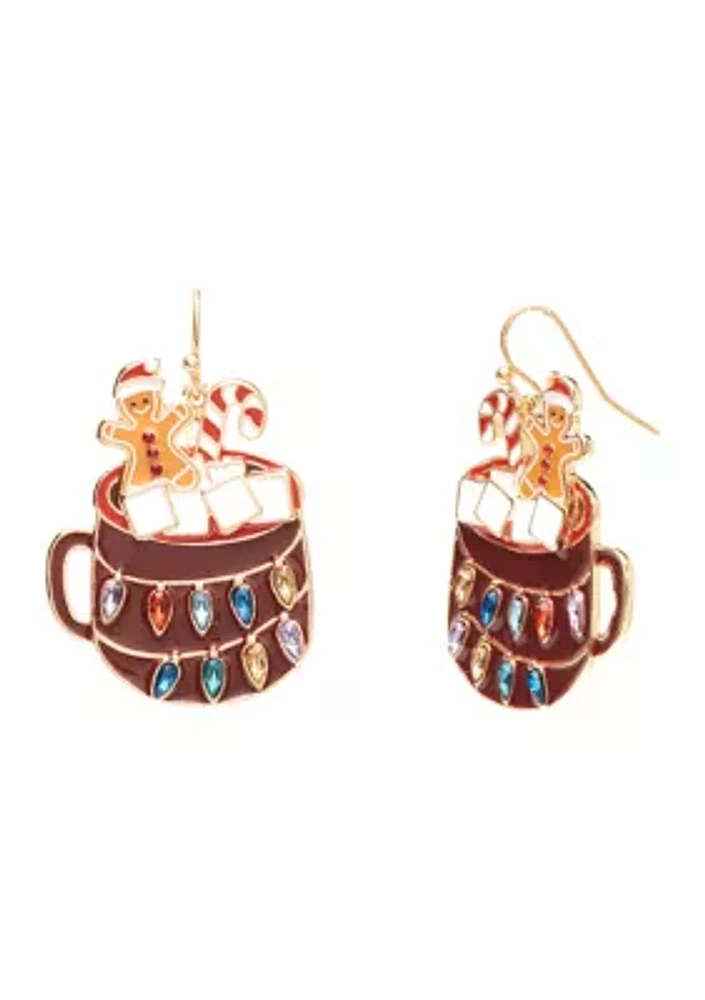 Hot Cocoa Mug Earrings 