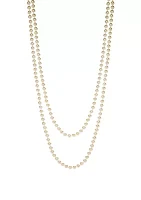 72 Inch White Pearl Necklace 