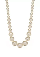  18 Inch White Pearl Strand Necklace  