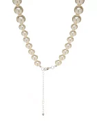  18 Inch White Pearl Strand Necklace  