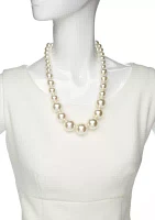  18 Inch White Pearl Strand Necklace  