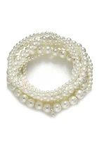 Multi Strand Pearl Stretch Bracelet