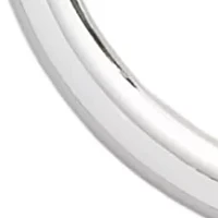 Silver Tone 20 Millimeter Tubular Elongated Hoop Earrings