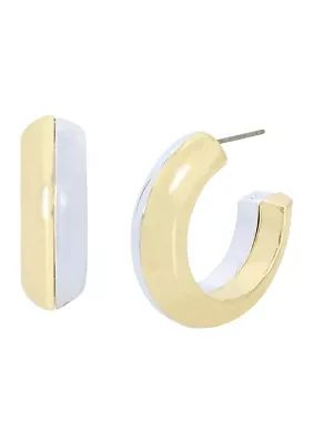 Two Tone Hoop Earrings