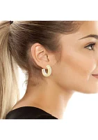 Two Tone Hoop Earrings