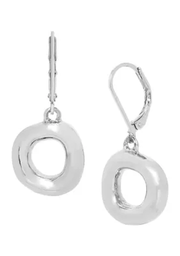 Open Circle Drop Earrings