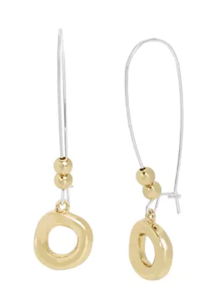 Open Circle Dangle Earrings