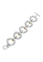 Open Circle Ball Toggle Bracelet