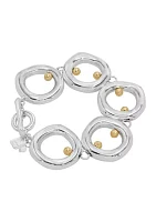 Open Circle Ball Toggle Bracelet