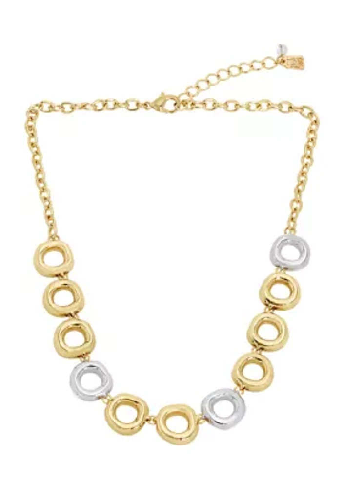 Open Circle Bib Necklace