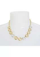 Open Circle Bib Necklace