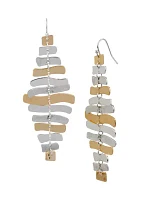 Two Tone Chandelier Earrings