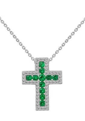 Created Cross Pendant with Chain