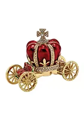 Luxury Giftware by Jere Bejeweled HER MAJESTY'S CROWN Carriage Trinket Box