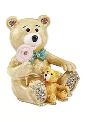 Luxury Giftware by Jere Bejeweled LOLLY BEARS Teddy Bears Trinket Box