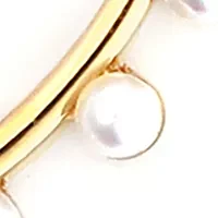 Gold Plated Toggle Pearl Heart Bracelet