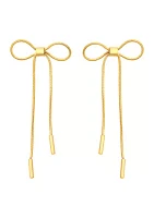 Gold Plated Snake Bow Earrings