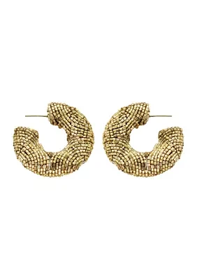 Beaded Hoop Earrings