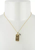 Quilted C Swarovski® Crystals Pendant Necklace