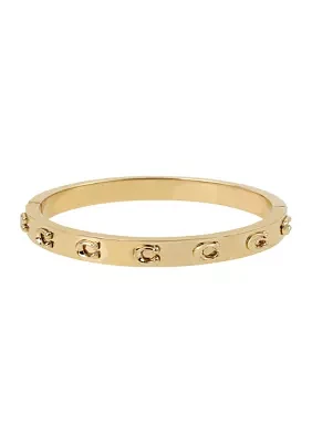 Signature C Hinged Bangle Bracelet