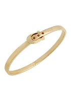 C Buckle Hinged Bangle Bracelet