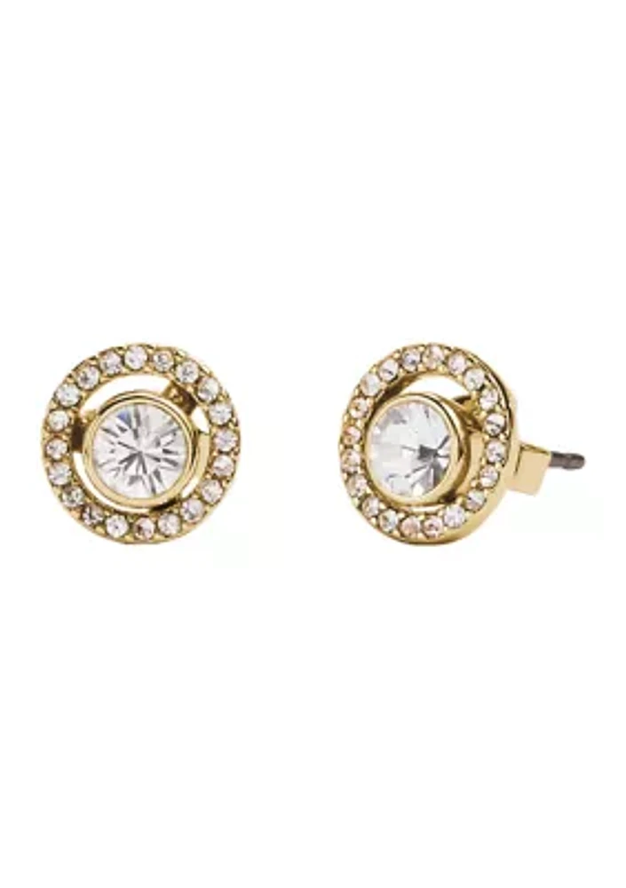 Pavé Halo Stud Earrings