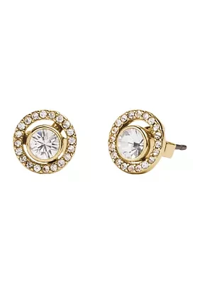 Pavé Halo Stud Earrings