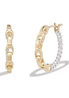 Signature Small Mixed Hoop Earrings