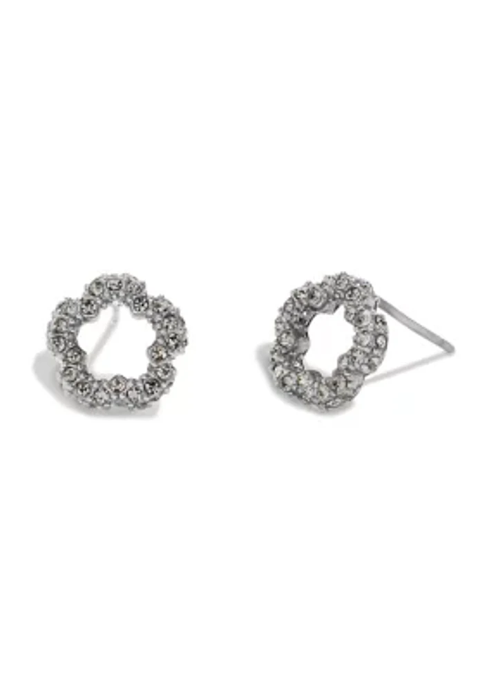 Signature Pavé Tea Rose Stud Earrings