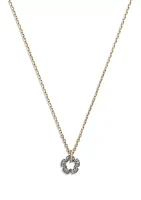 Signature Pavé Tea Rose Pendant Necklace