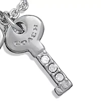 Lock and Key Short Pendant Necklace