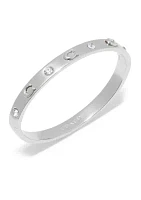 Silver Tone Hinge Bangle Bracelet