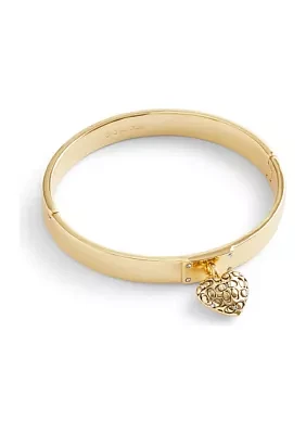 Signature Quilted Heart Bangle Bracelet