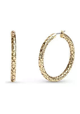 Signature Quilted Hoop Earrings